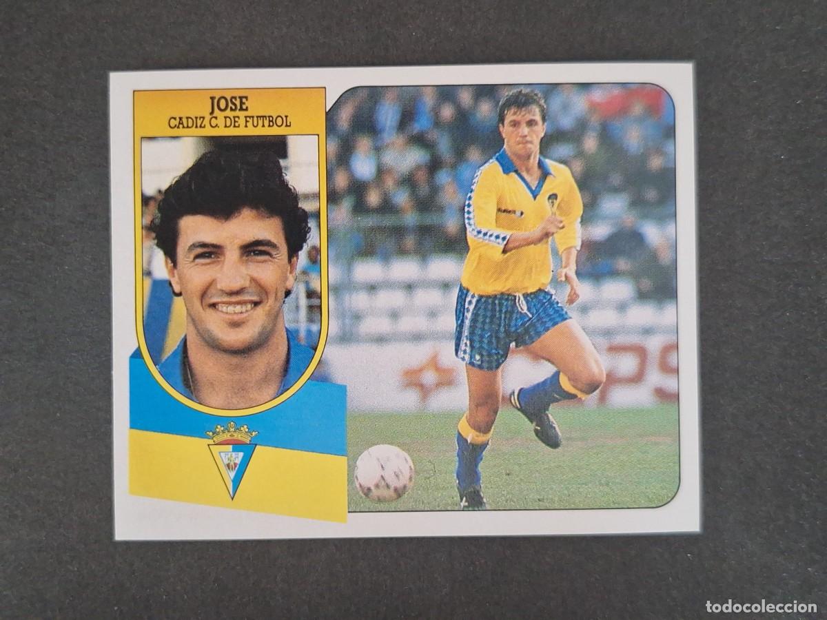 Cromos de f&uacute;tbol: L3 JOSE CADIZ C. F. LIGA ESTE 1991 1992 91 92 CARTON SIN PEGAR NUNCA PEGADO