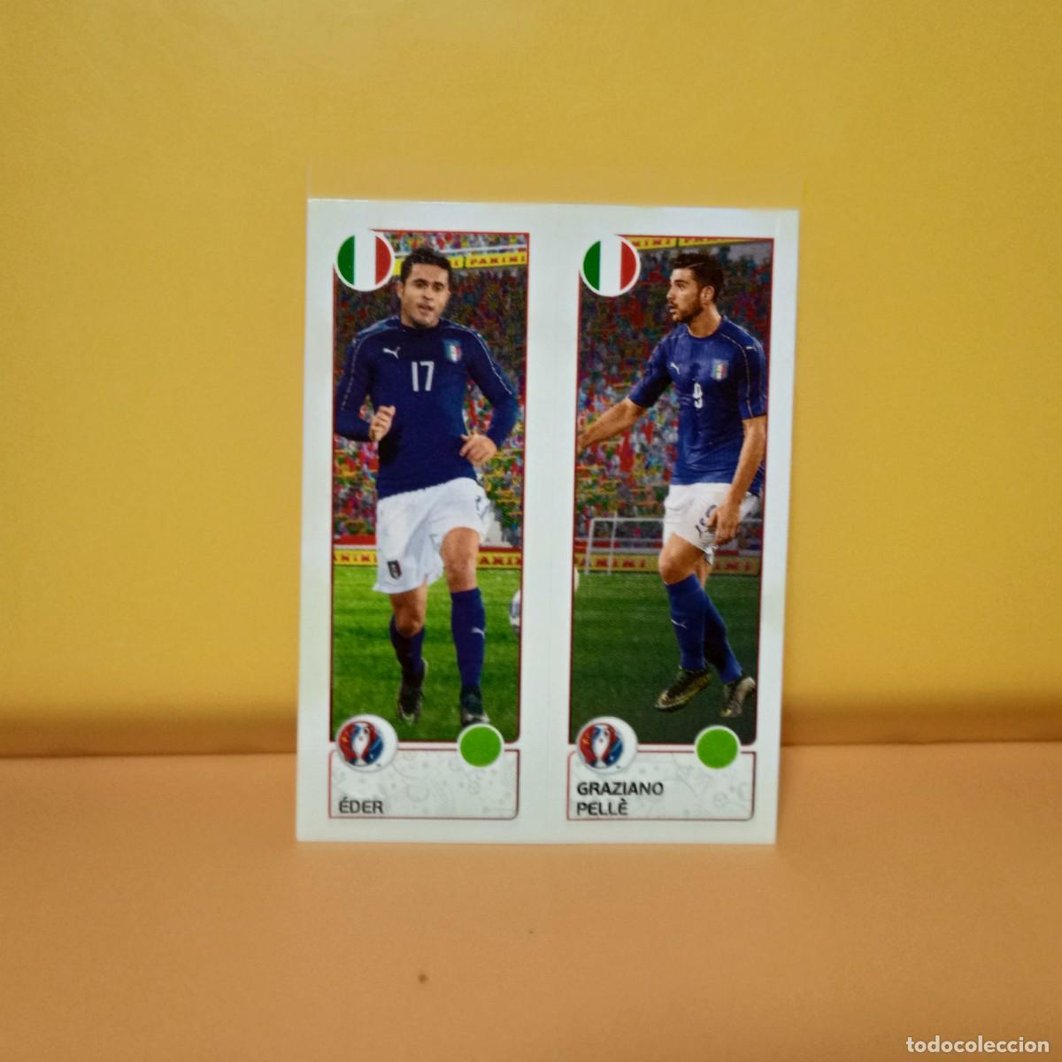 Cromos de f&uacute;tbol: PANINI EURO 2016 FRANCE; EUROCOPA FRANCIA: ITALIA &Eacute;DER/PELL&Eacute; 496 A/B