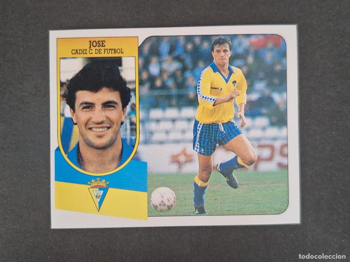 Cromos de f&uacute;tbol: L3 JOSE CADIZ C. F. LIGA ESTE 1991 1992 91 92 CARTON SIN PEGAR NUNCA PEGADO