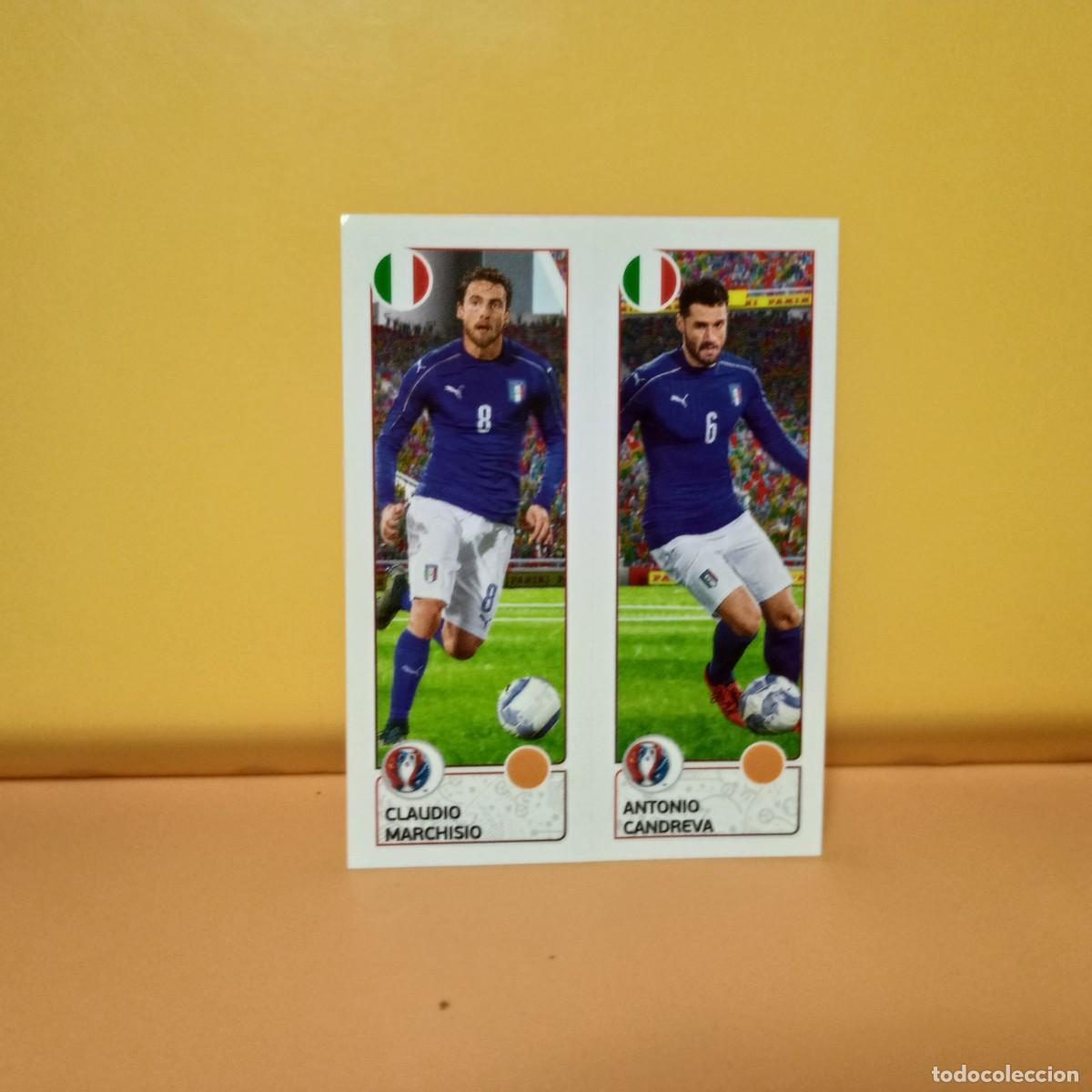 Cromos de f&uacute;tbol: PANINI EURO 2016 FRANCE; EUROCOPA FRANCIA: ITALIA MARCHISIO/CANDREVA 495 A/B