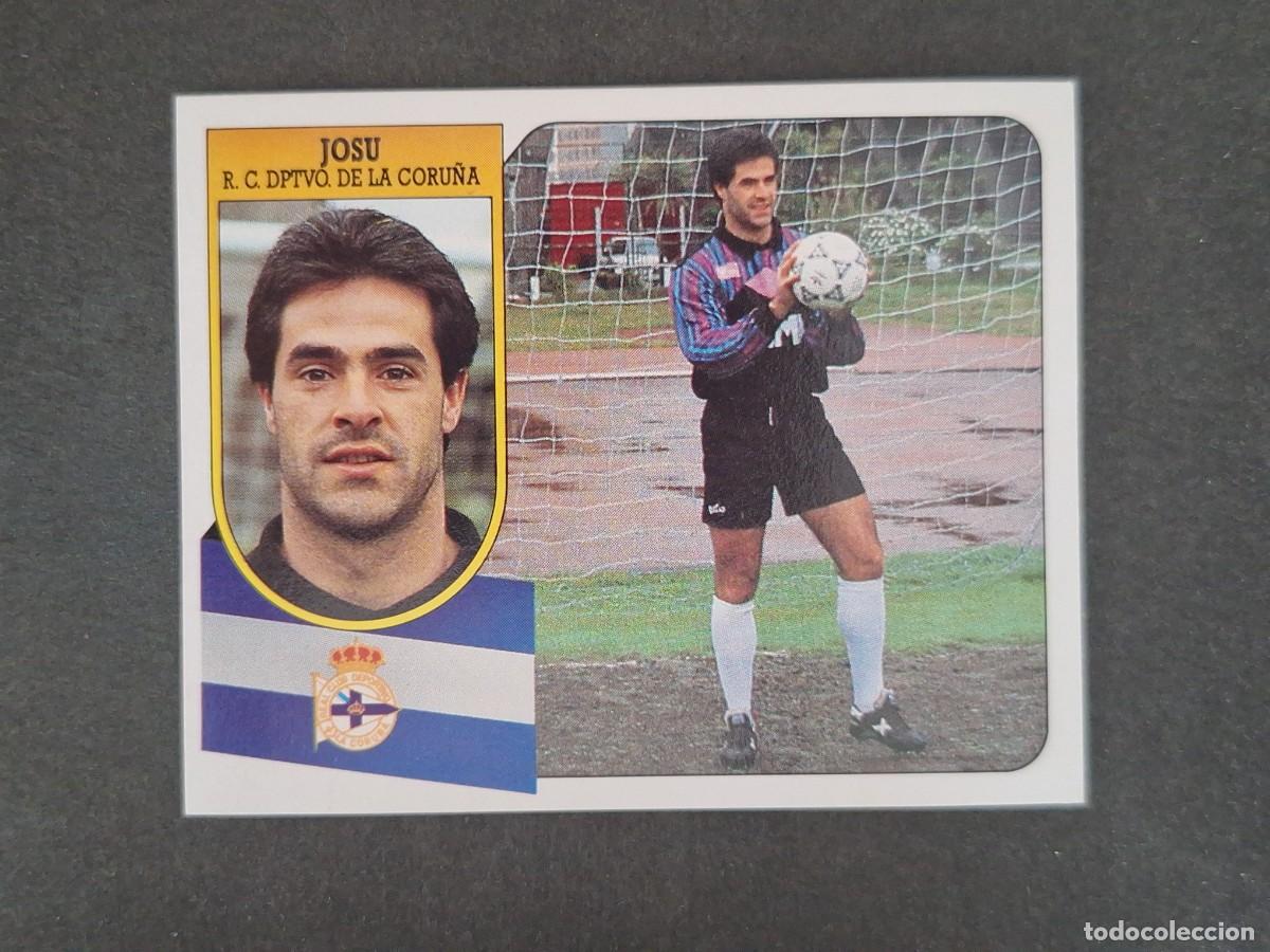 Cromos de f&uacute;tbol: L3 JOSU DEPORTIVO DE LA CORU&Ntilde;A LIGA ESTE 1991 1992 91 92 CARTON SIN PEGAR NUNCA PEGADO