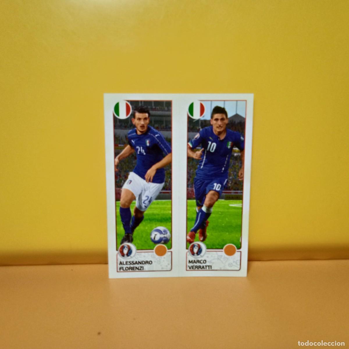 Cromos de f&uacute;tbol: PANINI EURO 2016 FRANCE; EUROCOPA FRANCIA: ITALIA FLORENZI/VERRATTI 494 A/B
