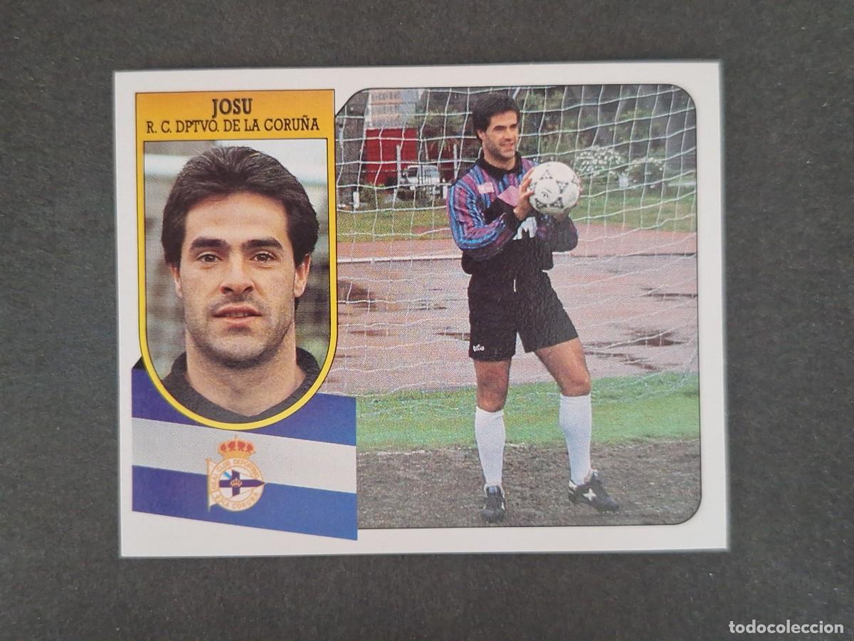 Cromos de f&uacute;tbol: L3 JOSU DEPORTIVO DE LA CORU&Ntilde;A LIGA ESTE 1991 1992 91 92 CARTON SIN PEGAR NUNCA PEGADO