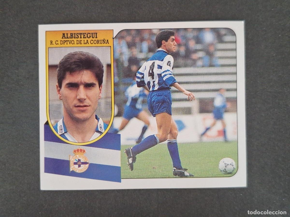 Cromos de f&uacute;tbol: L3 ALBISTEGUI DEPORTIVO DE LA CORU&Ntilde;A LIGA ESTE 1991 1992 91 92 CARTON SIN PEGAR NUNCA PEGADO