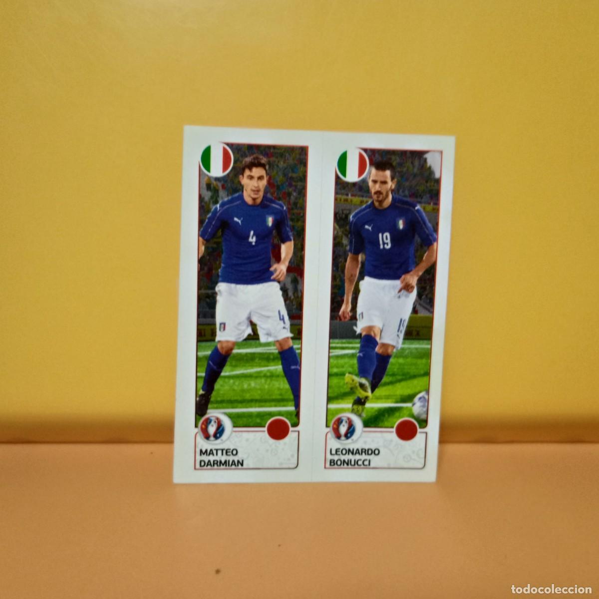 Cromos de f&uacute;tbol: PANINI EURO 2016 FRANCE; EUROCOPA FRANCIA: ITALIA MATTEO DARMIAN/BONUCCI 492 A/B