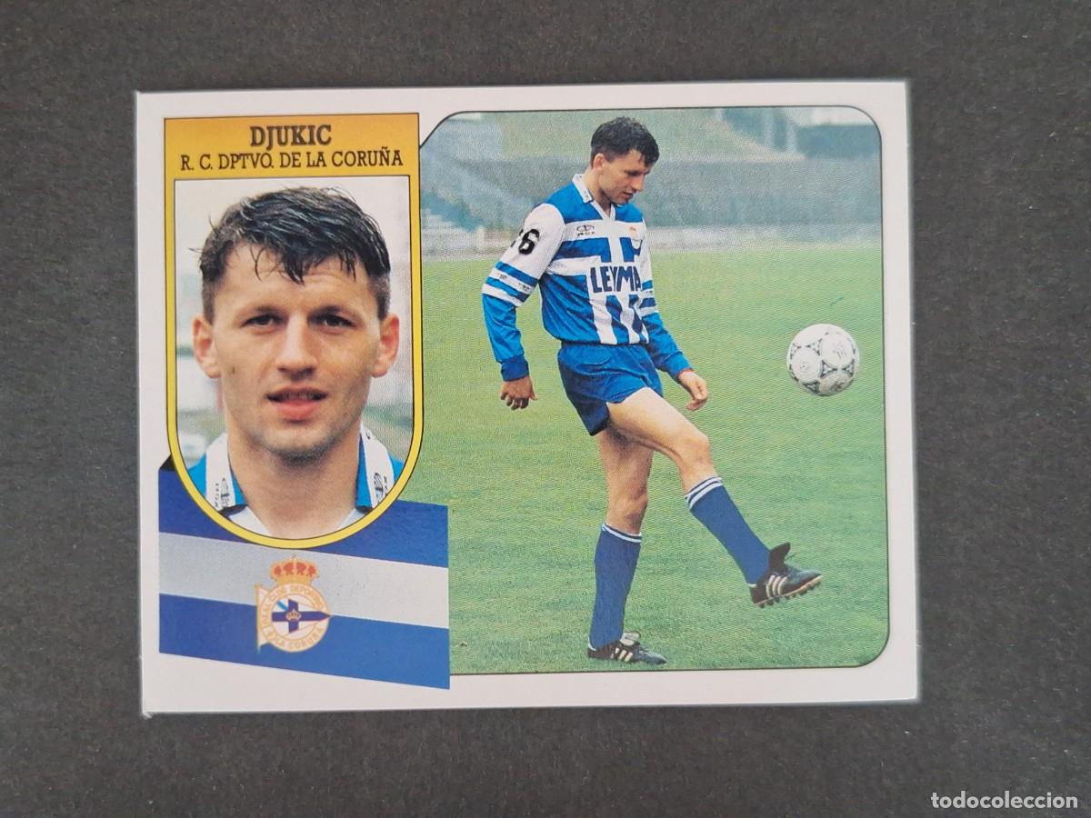 Cromos de f&uacute;tbol: L3 DJUKIC DEPORTIVO DE LA CORU&Ntilde;A LIGA ESTE 1991 1992 91 92 CARTON SIN PEGAR NUNCA PEGADO