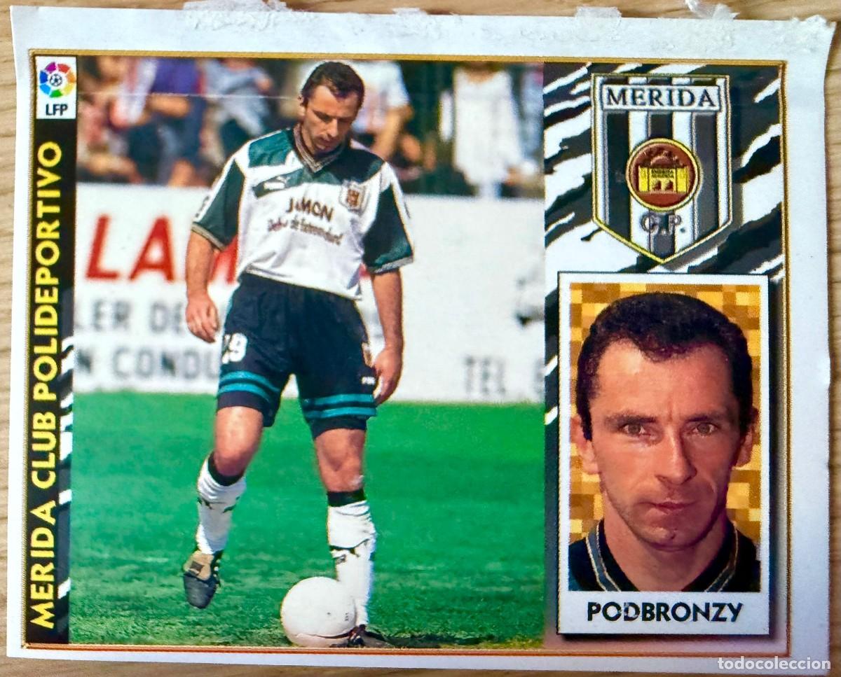 Cromos de f&uacute;tbol: PODBRONZY MERIDA 97 98 1997 1998 LIGA EDICIONES ESTE VENTANILLA STICKER