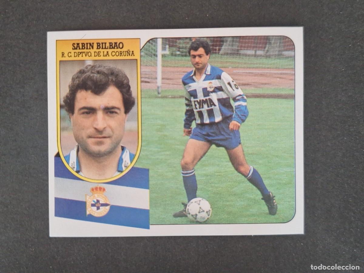 Cromos de f&uacute;tbol: L3 SABIN BILBAO DEPORTIVO DE LA CORU&Ntilde;A LIGA ESTE 1991 1992 91 92 CARTON SIN PEGAR NUNCA PEGADO