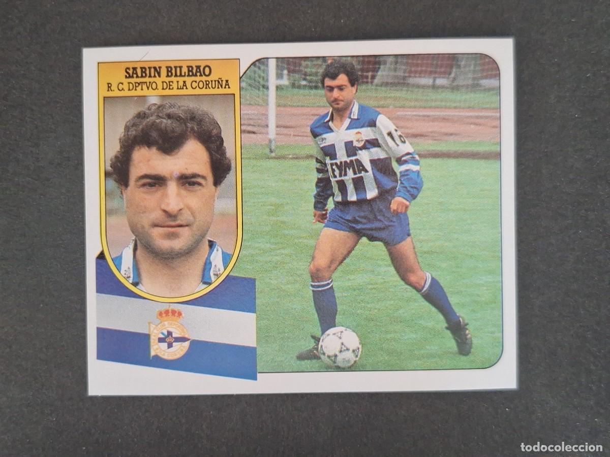 Cromos de f&uacute;tbol: L3 SABIN BILBAO DEPORTIVO DE LA CORU&Ntilde;A LIGA ESTE 1991 1992 91 92 CARTON SIN PEGAR NUNCA PEGADO