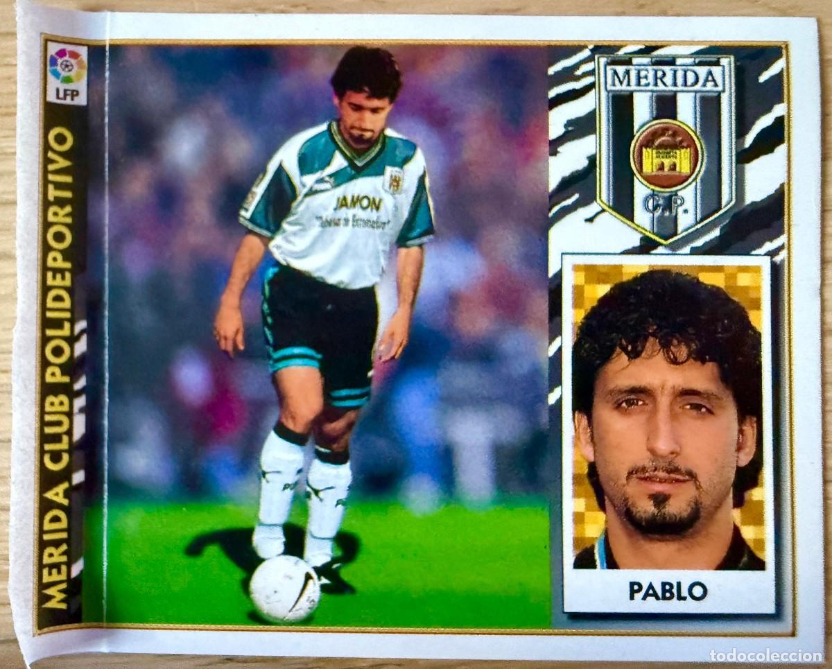Cromos de f&uacute;tbol: PABLO ALFARO COLOCA MERIDA 97 98 1997 1998 LIGA EDICIONES ESTE VENTANILLA STICKER