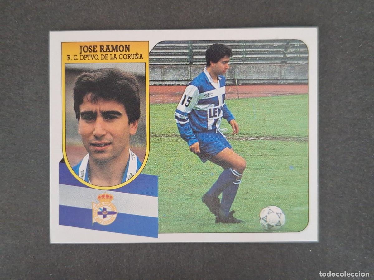 Cromos de f&uacute;tbol: L3 JOSE RAMON DEPORTIVO DE LA CORU&Ntilde;A LIGA ESTE 1991 1992 91 92 CARTON SIN PEGAR NUNCA PEGADO