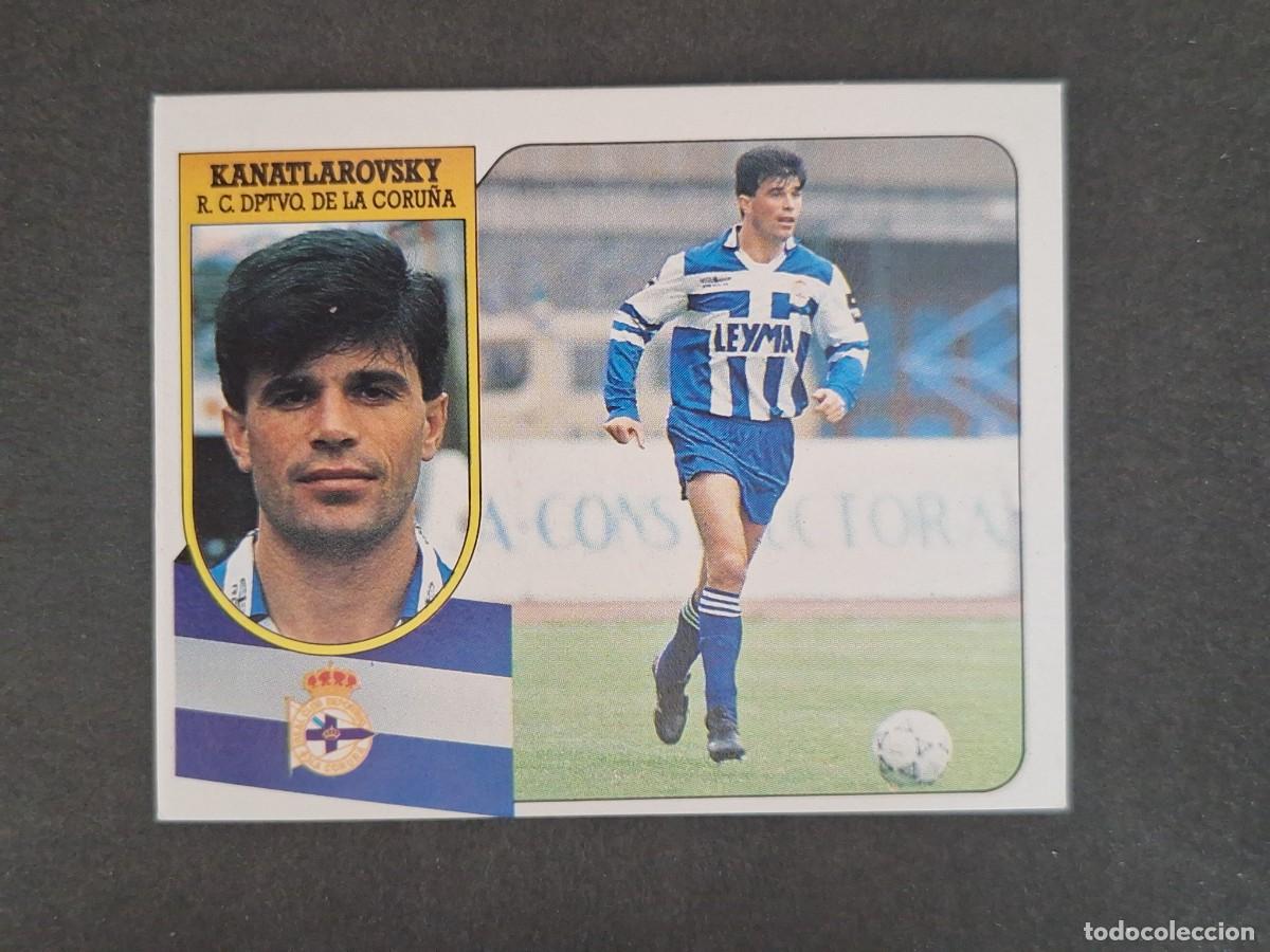 Cromos de f&uacute;tbol: L3 KANATLAROVSKY DEPORTIVO DE LA CORU&Ntilde;A LIGA ESTE 1991 1992 91 92 CARTON SIN PEGAR NUNCA PEGADO