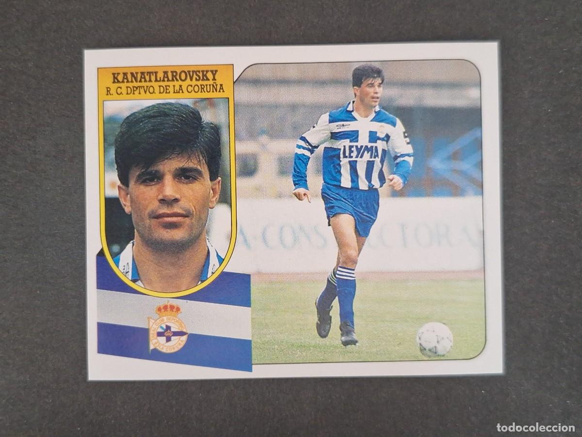 Cromos de f&uacute;tbol: L3 KANATLAROVSKY DEPORTIVO DE LA CORU&Ntilde;A LIGA ESTE 1991 1992 91 92 CARTON SIN PEGAR NUNCA PEGADO