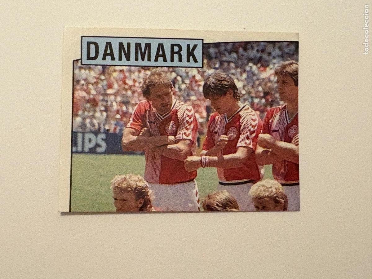 Football Stickers: 21. CROMO STICKER SIN PEGAR PANINI EUROCOPA EURO 88 ALINEACI&Oacute;N DINAMARCA N 99