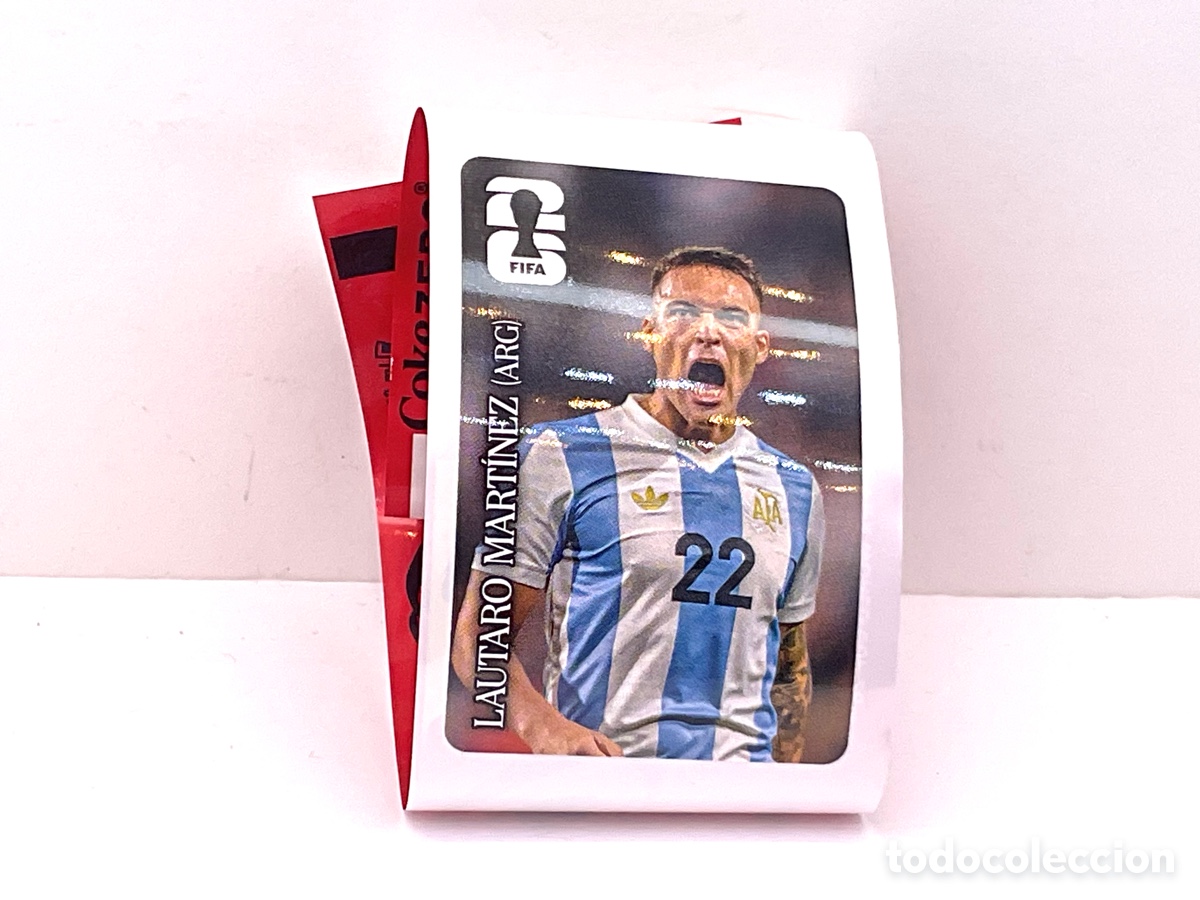 Cromos de f&uacute;tbol: LAUTARO MART&Iacute;NEZ (ARGENTINA). CROMO PANINI COCA-COLA MUNDIAL FIFA 2026.