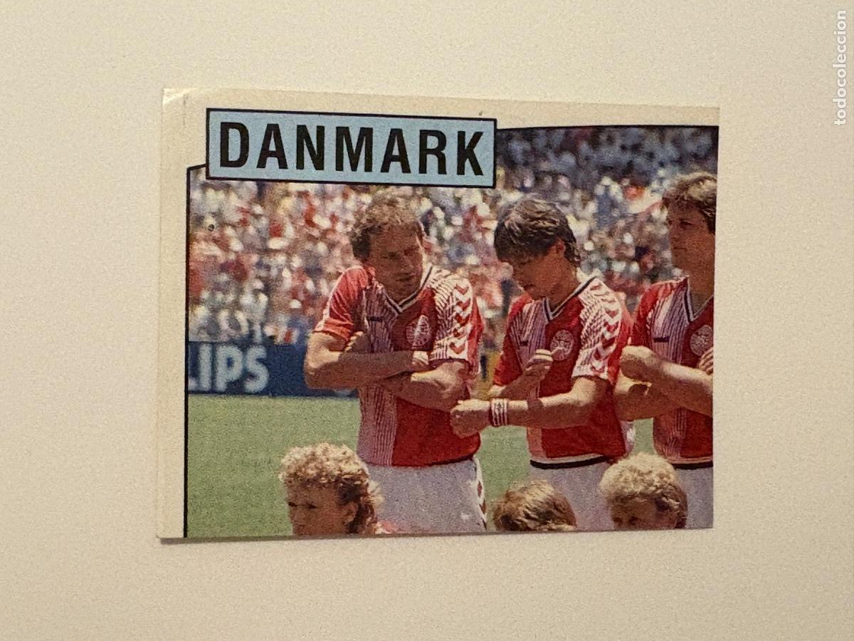 Football Stickers: 21. CROMO STICKER SIN PEGAR PANINI EUROCOPA EURO 88 ALINEACI&Oacute;N DINAMARCA N 99