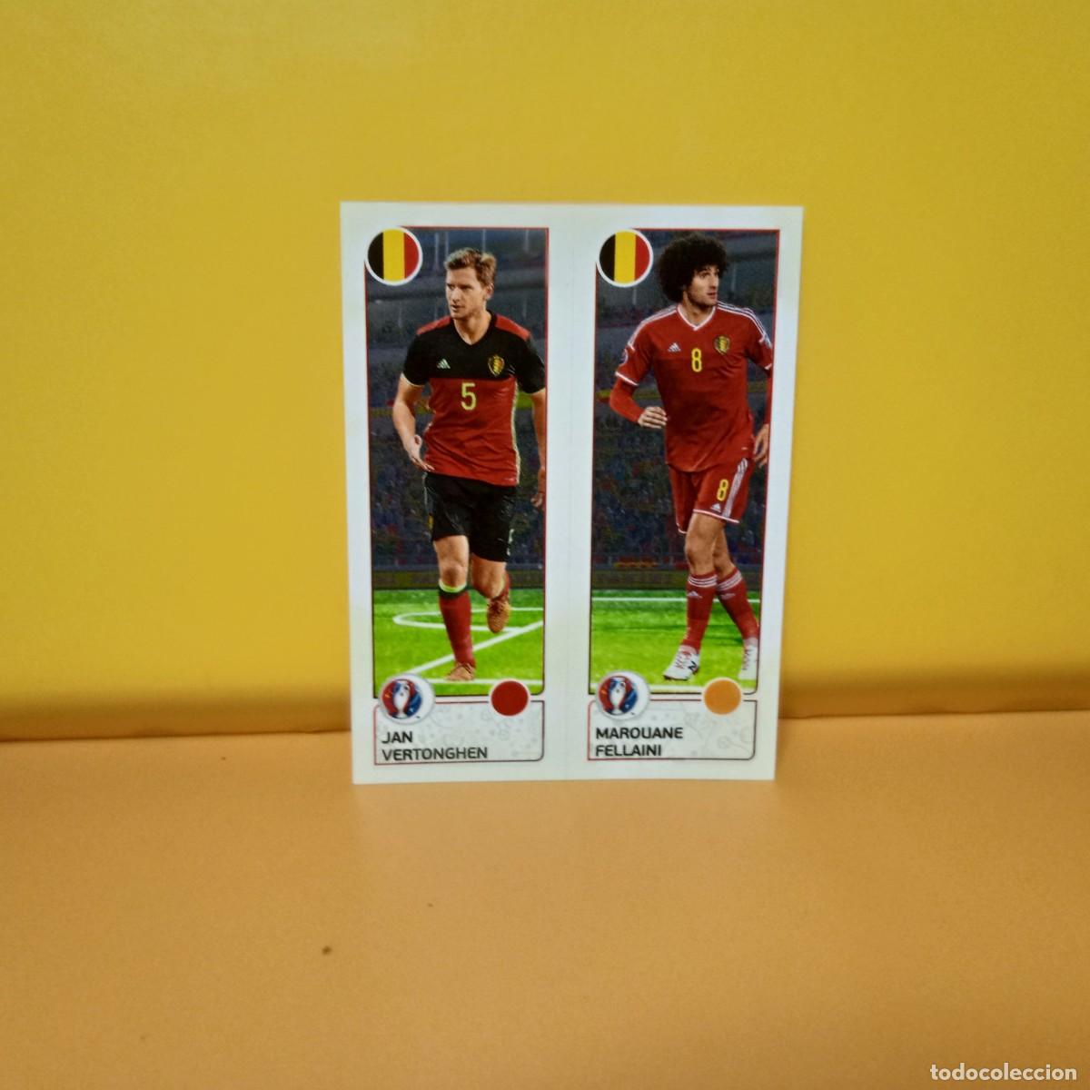 Cromos de f&uacute;tbol: PANINI EURO 2016 FRANCE; EUROCOPA FRANCIA: BELGICA VERTONGHEN/FELLOAINI 488 A/B