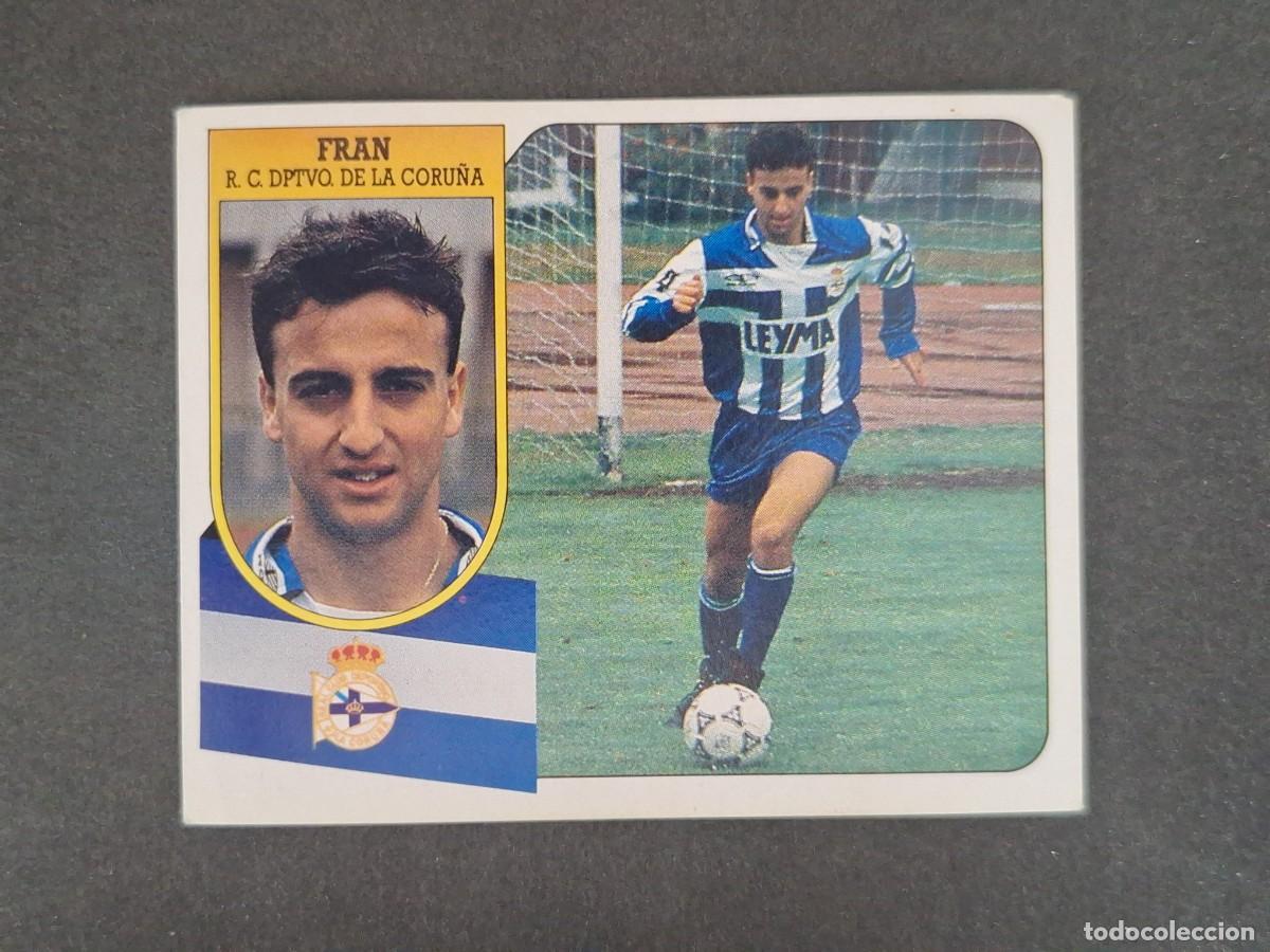 Cromos de f&uacute;tbol: L3 FRAN DEPORTIVO DE LA CORU&Ntilde;A LIGA ESTE 1991 1992 91 92 CARTON SIN PEGAR NUNCA PEGADO