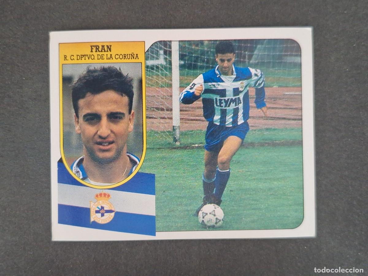 Cromos de f&uacute;tbol: L3 FRAN DEPORTIVO DE LA CORU&Ntilde;A LIGA ESTE 1991 1992 91 92 CARTON SIN PEGAR NUNCA PEGADO