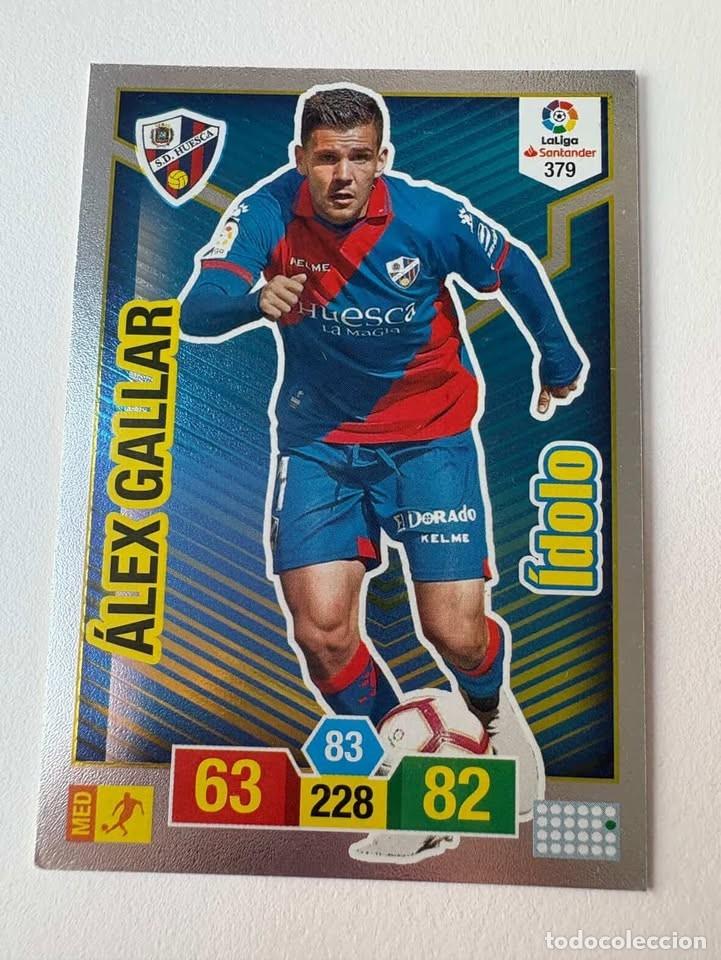 Cromos de f&uacute;tbol: Carta &Aacute;lex Gallar Huesca &Iacute;dolo 379 Adrenalyn 2018-19