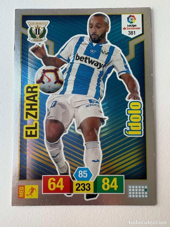 Cromos de f&uacute;tbol: Carta El Zhar Legan&eacute;s &Iacute;dolo 381 Adrenalyn 2018-19