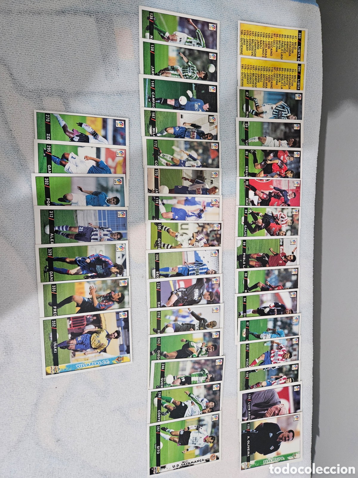 Cromos de f&uacute;tbol: Lote de todas las bajas Mundicromo 98 99