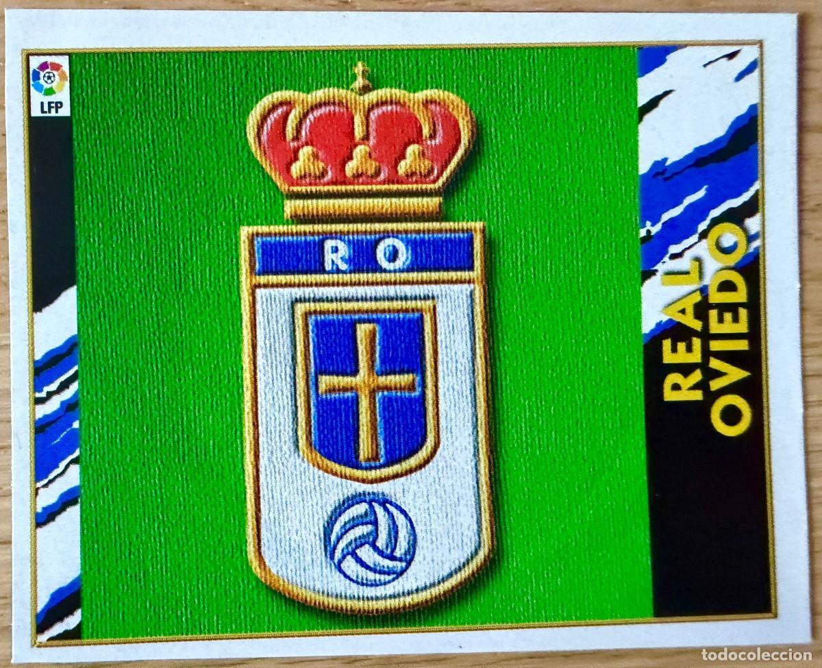 Cromos de f&uacute;tbol: ESCUDO OVIEDO 97 98 1997 1998 LIGA EDICIONES ESTE RECORTADO STICKER