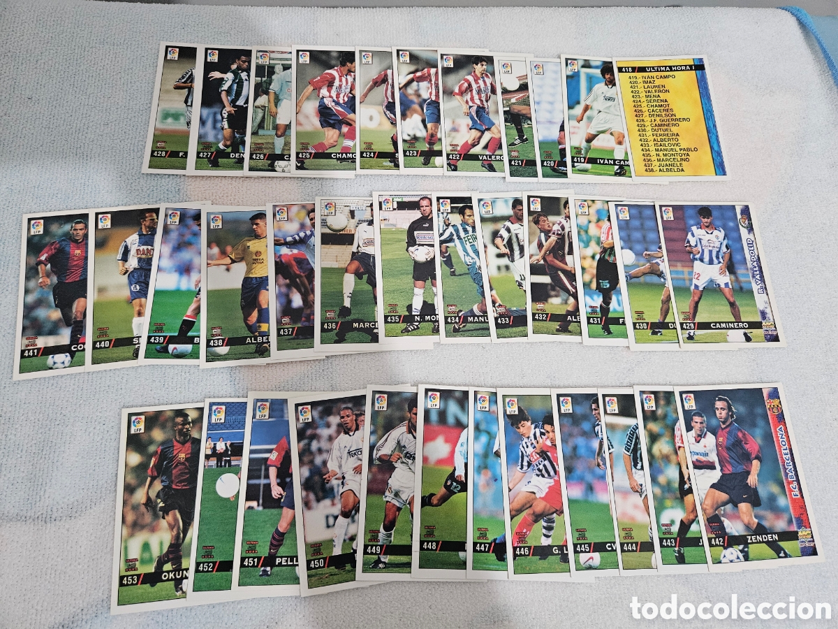 Cromos de f&uacute;tbol: Lote de todas las UH I Mundicromo 98 99
