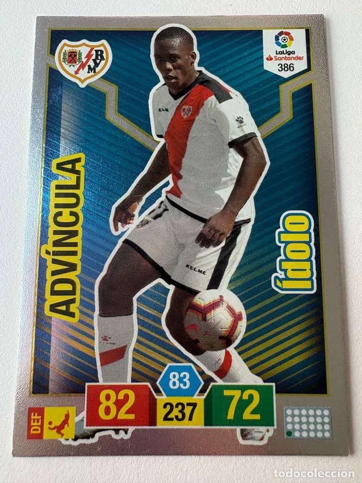 Cromos de f&uacute;tbol: Carta Adv&iacute;ncula Rayo Vallecano &Iacute;dolo 386 Adrenalyn 2018-19
