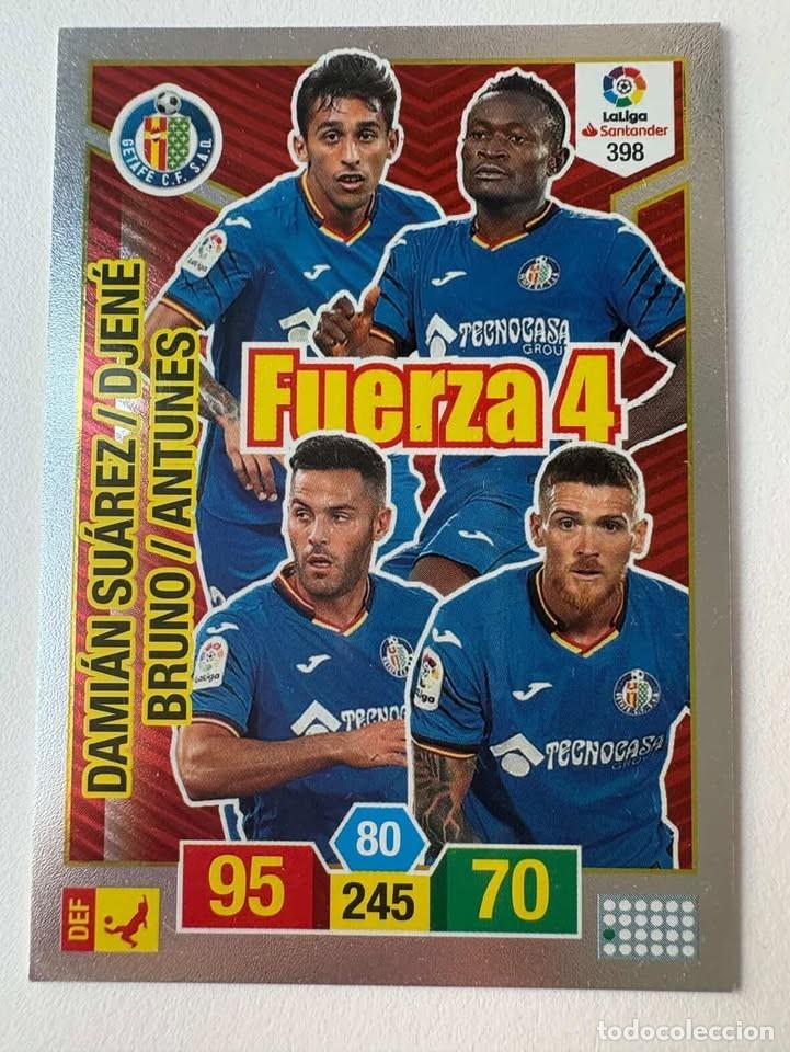 Cromos de f&uacute;tbol: Carta Dami&aacute;n Su&aacute;rez/Djen&eacute;/Bruno/Antunez Getafe 398 Adrenalyn 2018-19