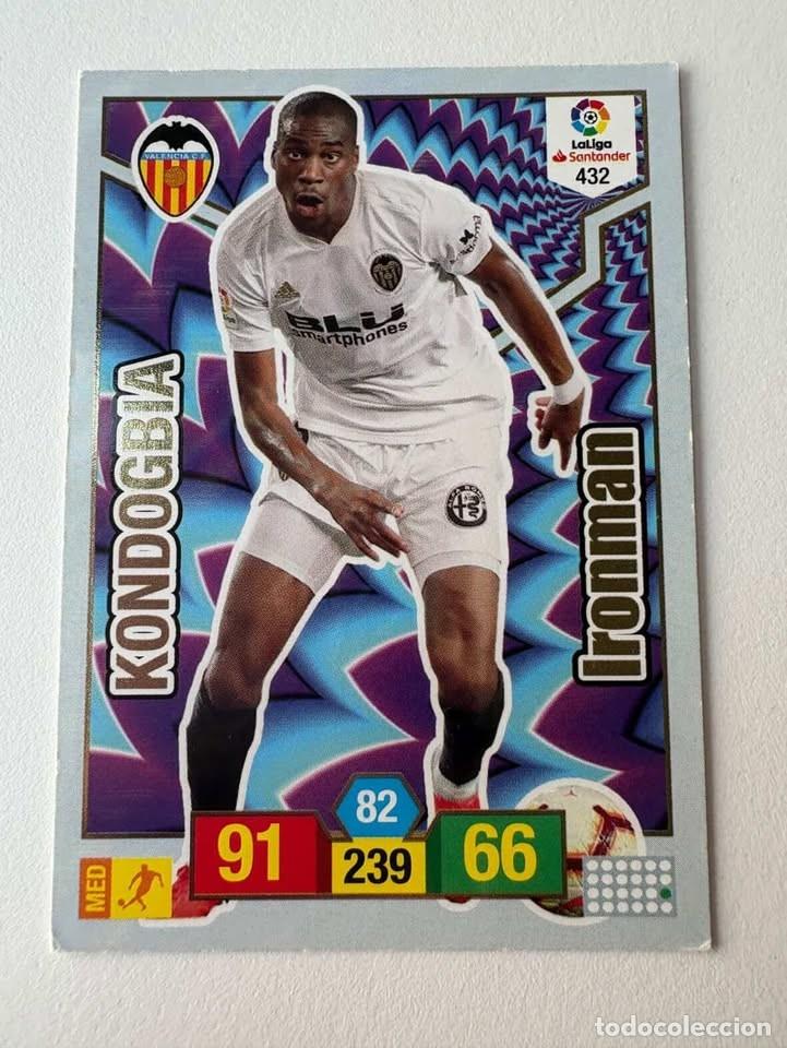Cromos de f&uacute;tbol: Carta Kondogbia Valencia Ironman 432 Adrenalyn 2018-19