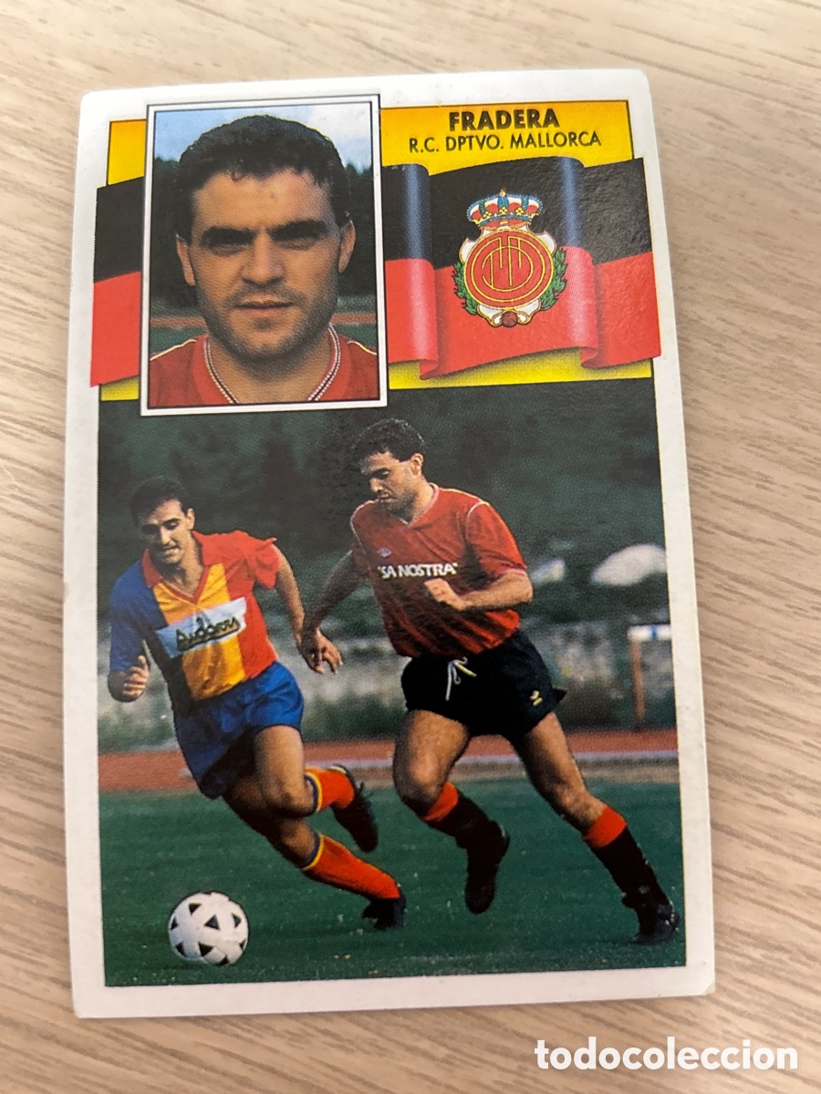 Cromos de f&uacute;tbol: FRADERA MALLORCA LIGA ESTE 1990 1991 90 91 NUNCA PEGADO SIN PEGAR