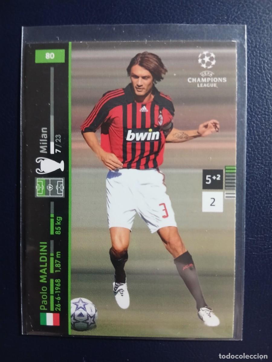 Cromos de f&uacute;tbol: 80 Paolo Maldini - Milan - Uefa Champions League Trading Card 07 08 2007 2008 - Panini
