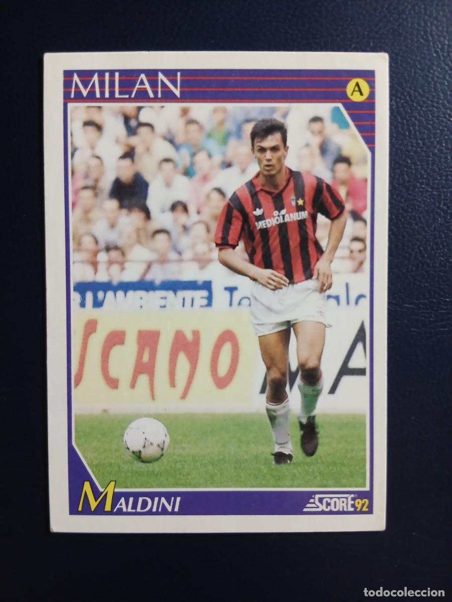 Cromos de f&uacute;tbol: 168 Paolo Maldini - Milan - Score Calcio 91 92- Calciatori 1991 1992