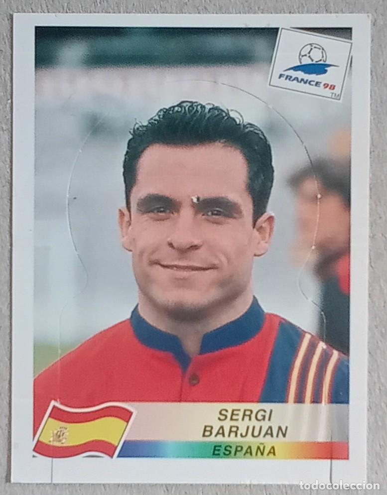 Cromos de f&uacute;tbol: Figurina Panini 1998 Cromo World Cup France 98 Sergi Barjuan Espa&ntilde;a n 235 Pop Up