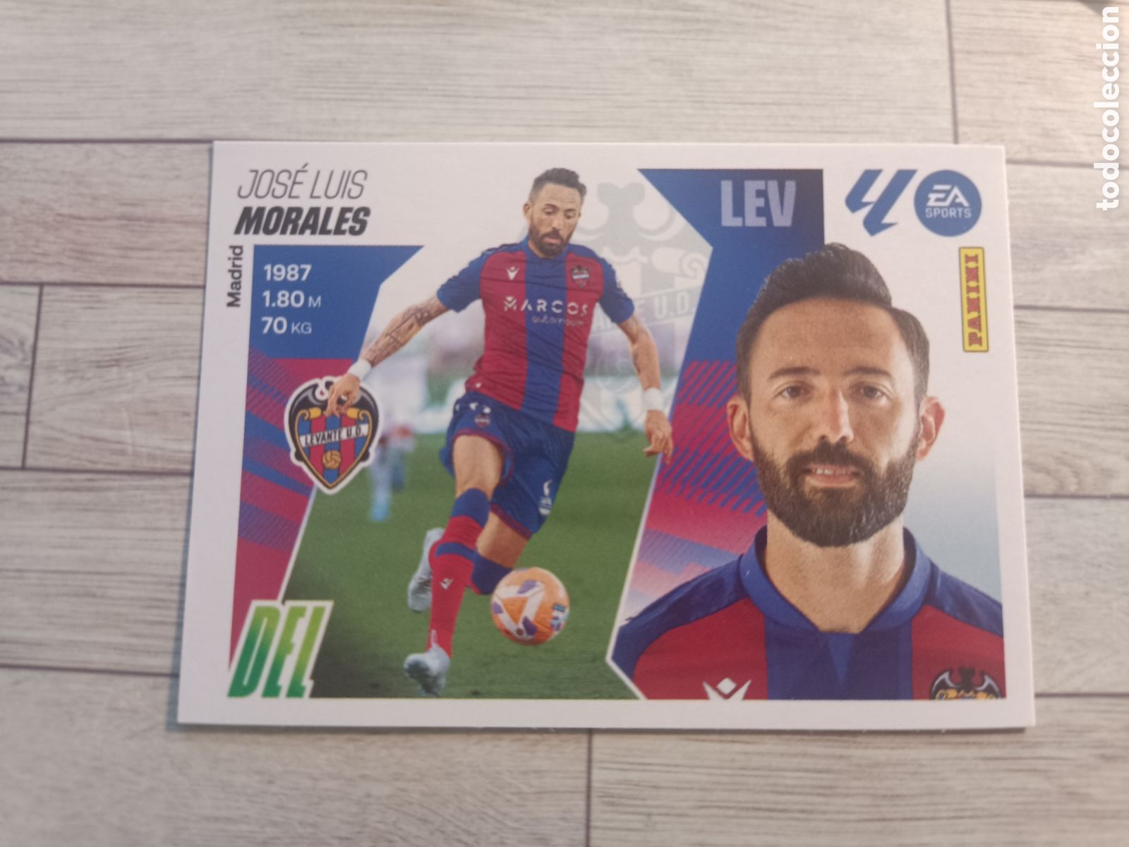 Cromos de f&uacute;tbol: 18 MORALES LEVANTE UD LIGA ESTE 2025 2026 PANINI 25 26 SIN PEGAR
