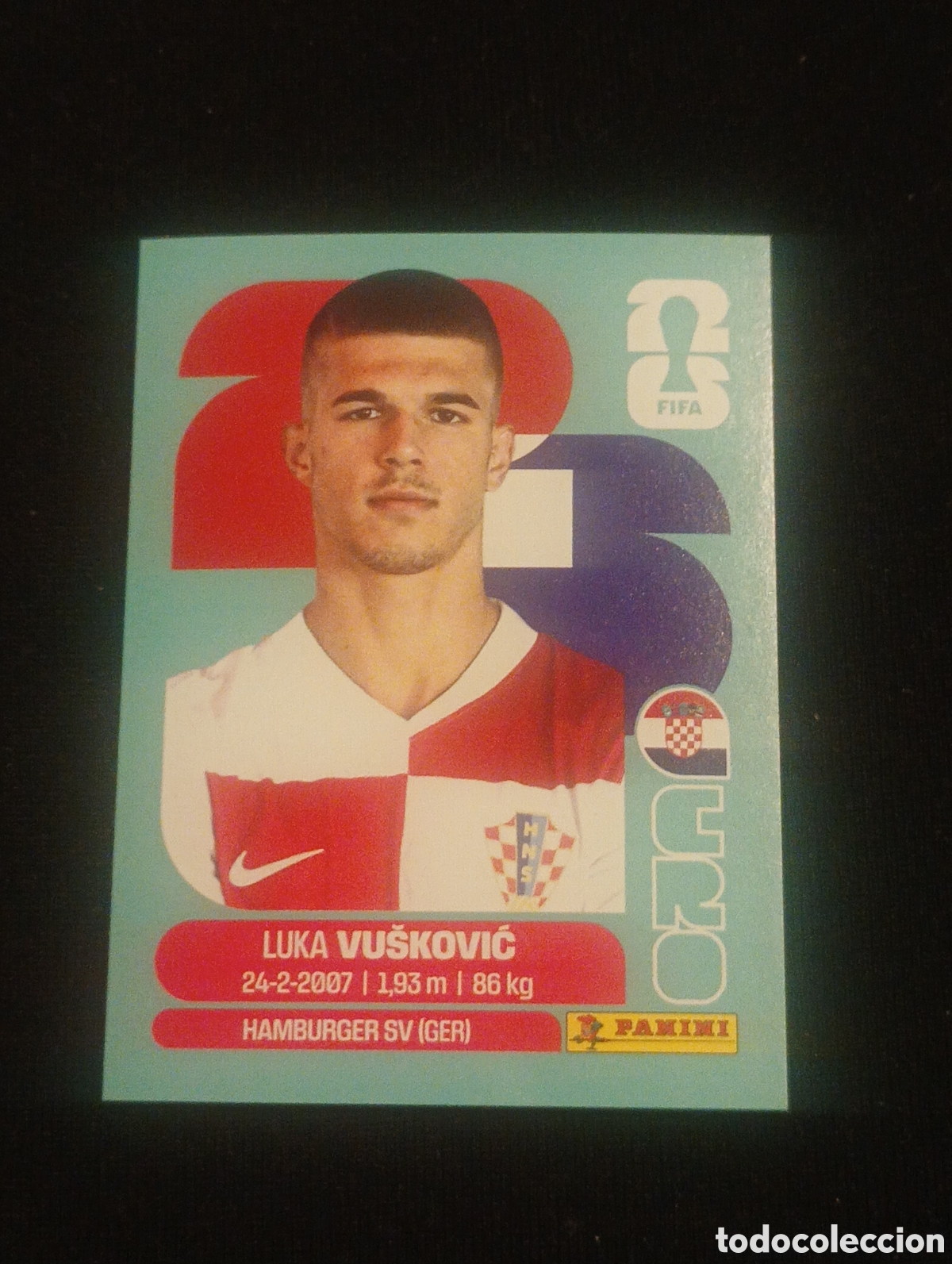 Cromos de f&uacute;tbol: mundial panini 2026 Luka vuskovic