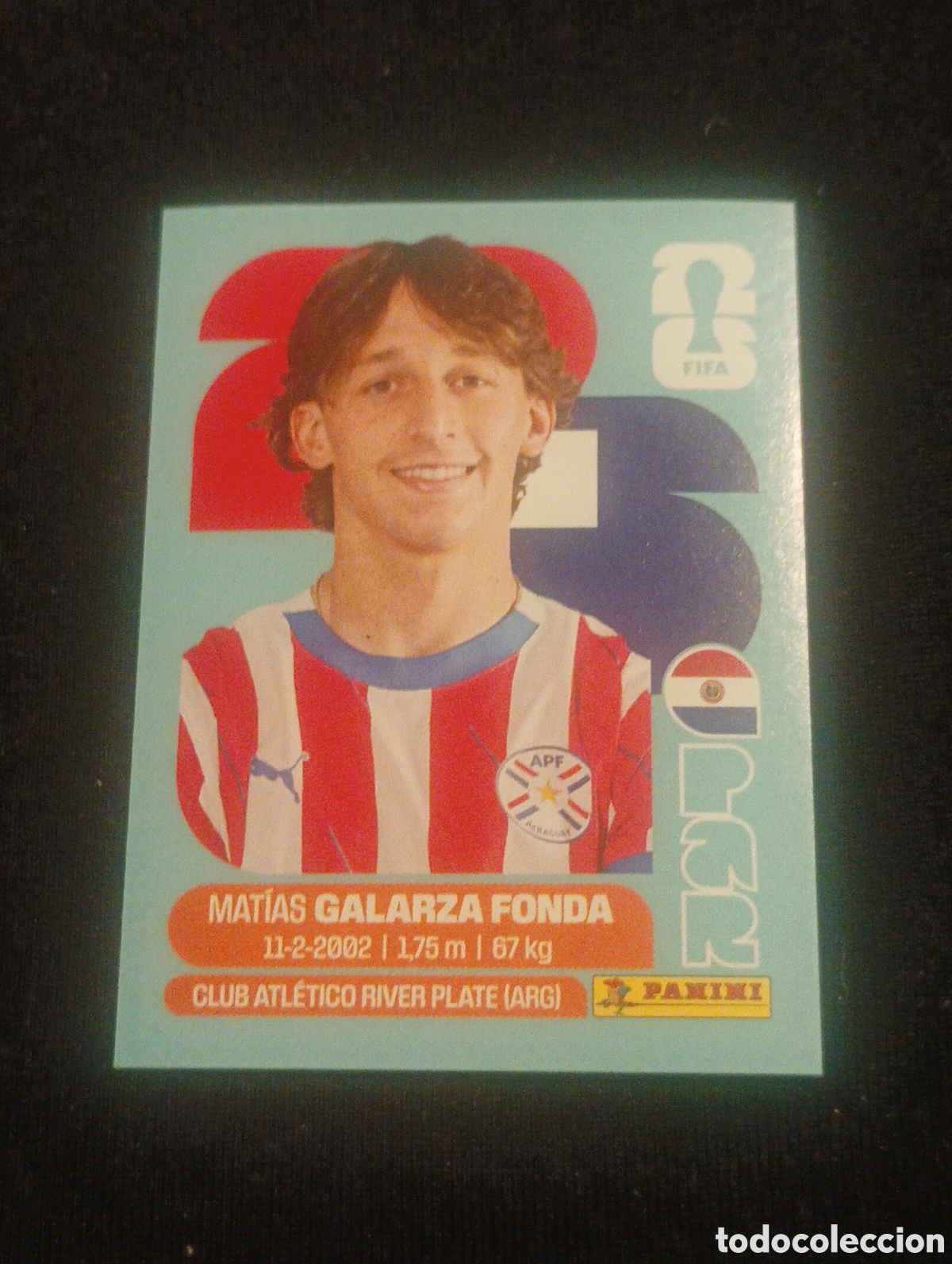 Cromos de f&uacute;tbol: mundial panini 2026 Mat&iacute;as Galarza fonda