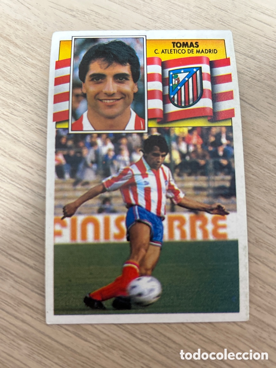 Figurine di Calcio: TOMAS ATLETICO DE MADRID LIGA ESTE 1990 1991 90 91 NUNCA PEGADO SIN PEGAR