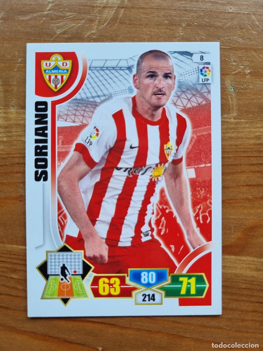 Cromos de f&uacute;tbol: 8 SORIANO (UD Almer&iacute;a). Liga 2013 2014 13 14 Adrenalyn XL