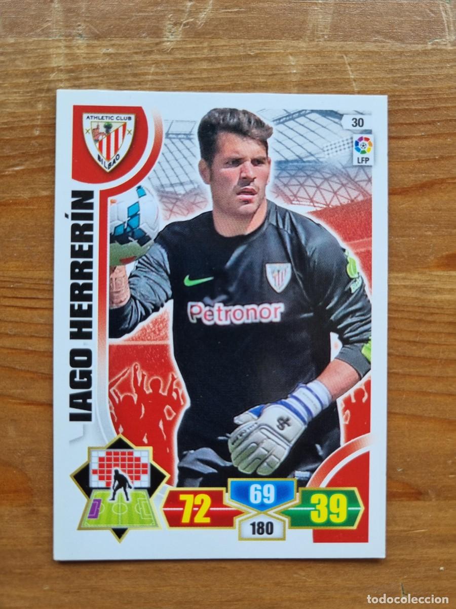 Cromos de f&uacute;tbol: 30 IAGO HERRER&Iacute;N (Athletic Club de Bilbao). Liga 2013 2014 13 14 Adrenalyn XL