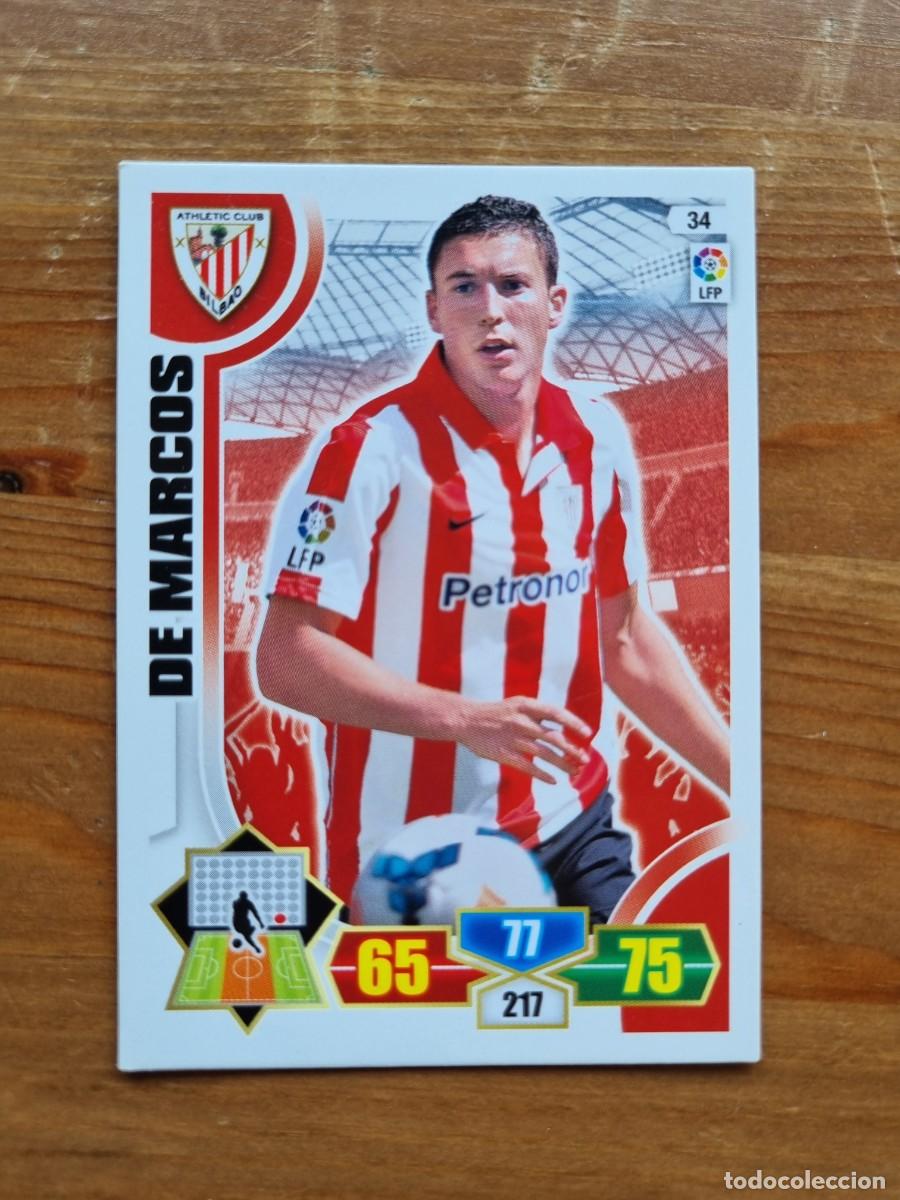 Cromos de f&uacute;tbol: 34 DE MARCOS (Athletic Club de Bilbao). Liga 2013 2014 13 14 Adrenalyn XL
