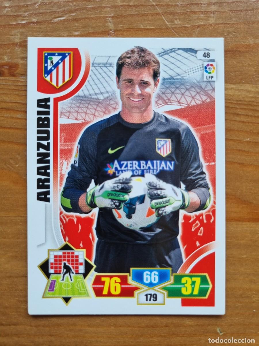 Cromos de f&uacute;tbol: 48 ARANZUBIA (Atl&eacute;tico de Madrid). Liga 2013 2014 13 14 Adrenalyn XL