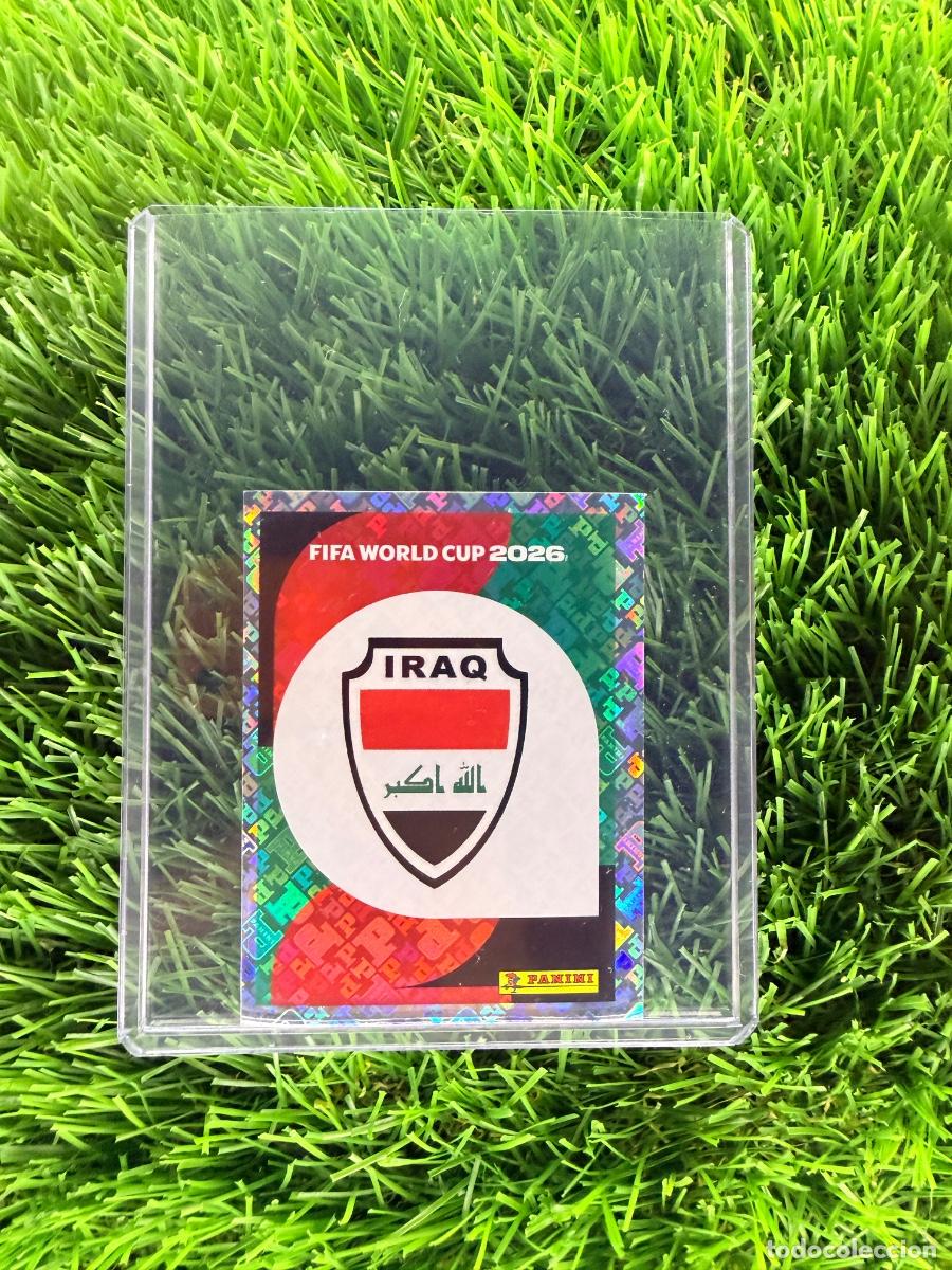Cromos de f&uacute;tbol: N&ordm; IRQ1 Escudo Iraq Mundial 2026 Stickers