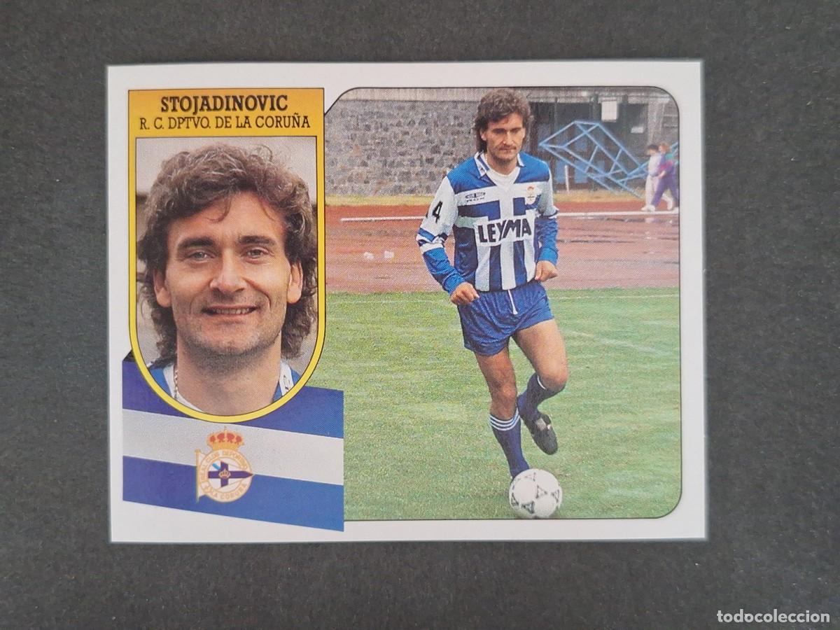 Cromos de f&uacute;tbol: L3 STOJADINOVIC DEPORTIVO DE LA CORU&Ntilde;A LIGA ESTE 1991 1992 91 92 CARTON SIN PEGAR NUNCA PEGADO