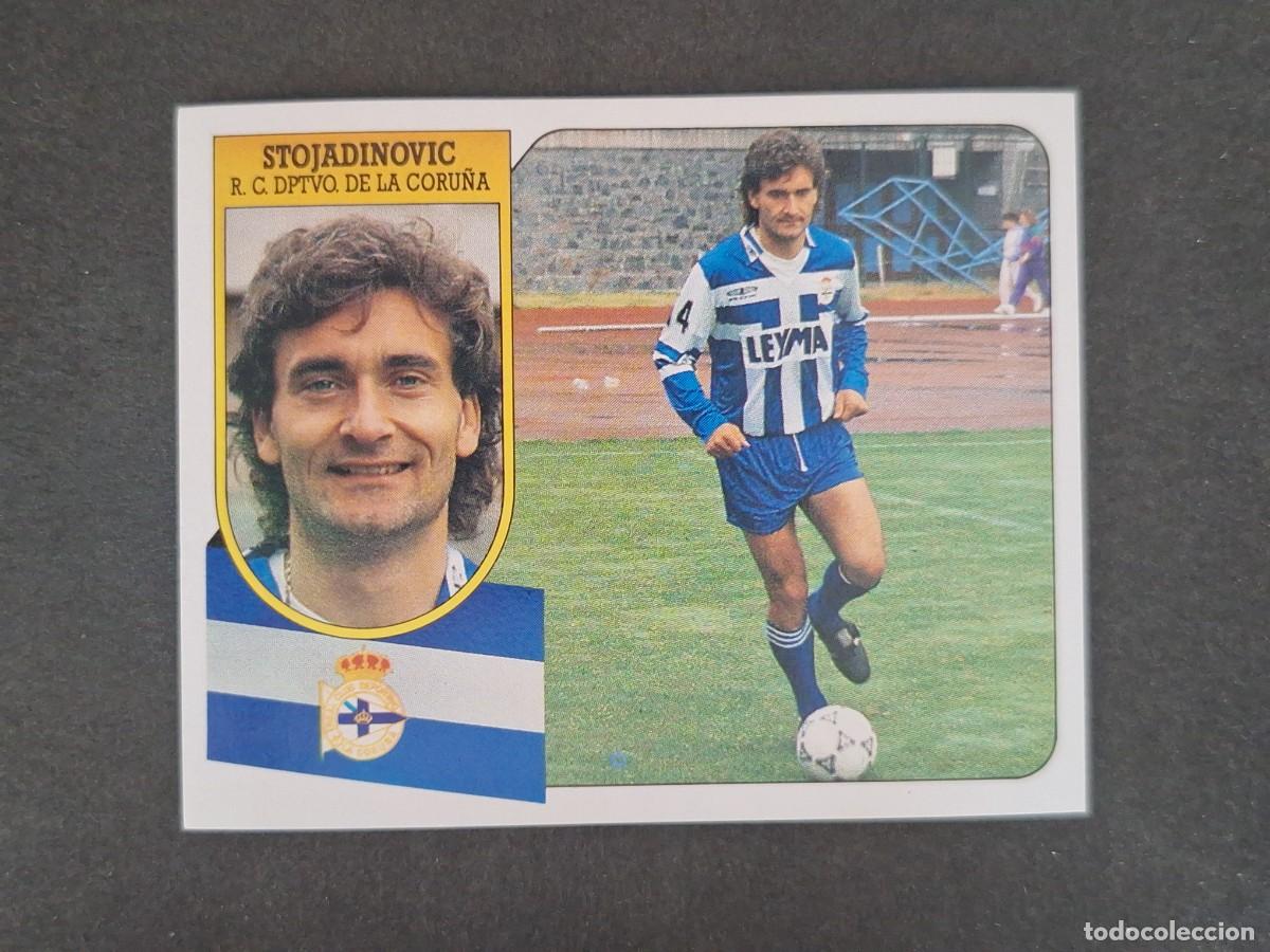 Cromos de f&uacute;tbol: L3 STOJADINOVIC DEPORTIVO DE LA CORU&Ntilde;A LIGA ESTE 1991 1992 91 92 CARTON SIN PEGAR NUNCA PEGADO