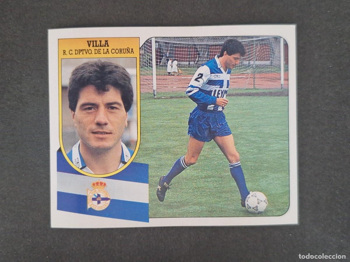 Cromos de f&uacute;tbol: L3 VILLA DEPORTIVO DE LA CORU&Ntilde;A LIGA ESTE 1991 1992 91 92 CARTON SIN PEGAR NUNCA PEGADO