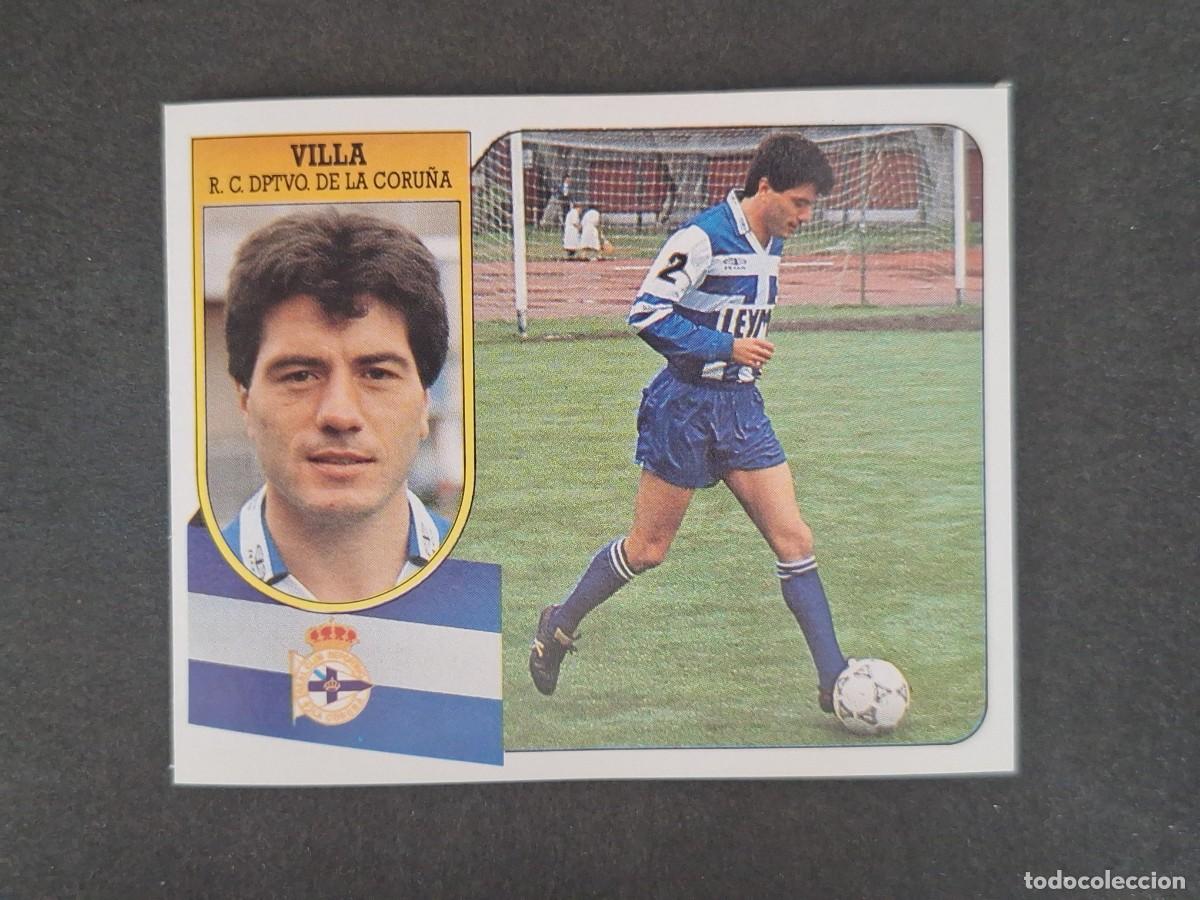 Cromos de f&uacute;tbol: L3 VILLA DEPORTIVO DE LA CORU&Ntilde;A LIGA ESTE 1991 1992 91 92 CARTON SIN PEGAR NUNCA PEGADO
