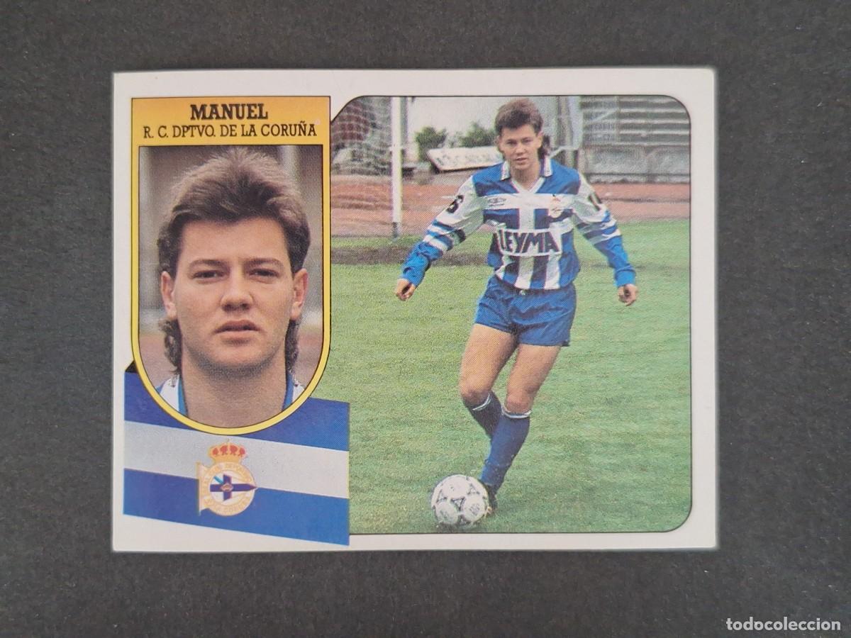 Cromos de f&uacute;tbol: L3 MANUEL DEPORTIVO DE LA CORU&Ntilde;A LIGA ESTE 1991 1992 91 92 CARTON SIN PEGAR NUNCA PEGADO