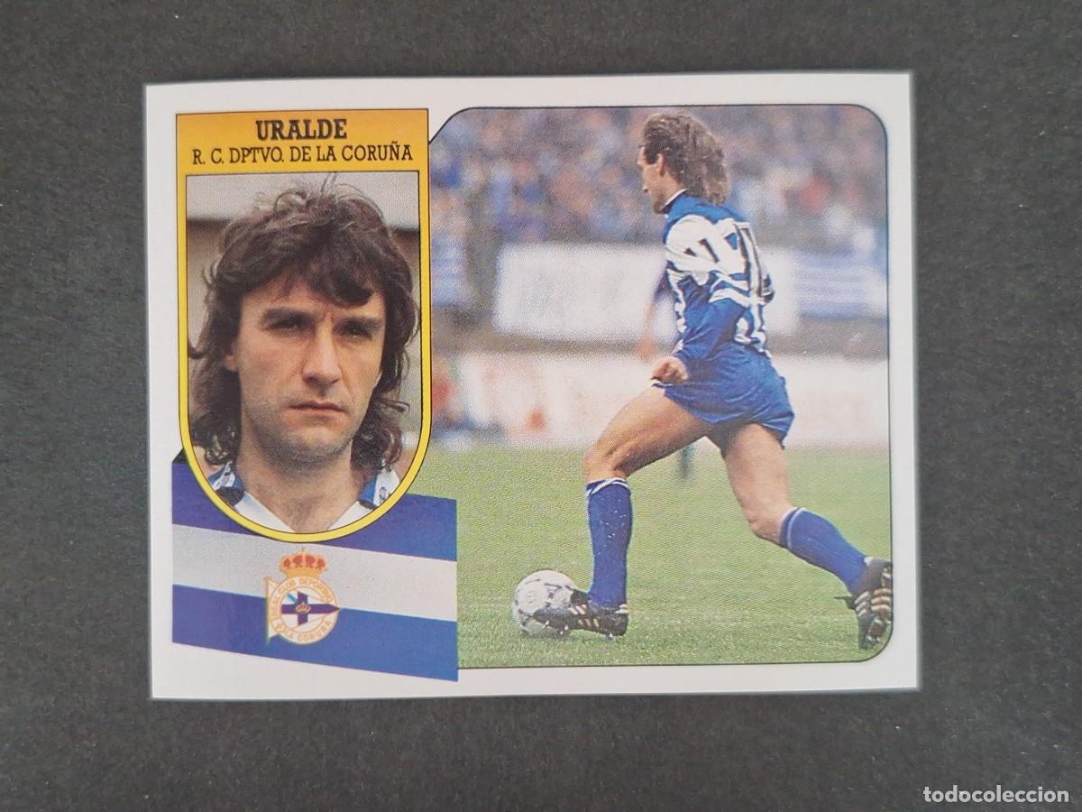 Cromos de f&uacute;tbol: L3 URALDE DEPORTIVO DE LA CORU&Ntilde;A LIGA ESTE 1991 1992 91 92 CARTON SIN PEGAR NUNCA PEGADO